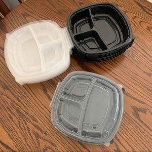 Plastic take-out take out containers - 30 count